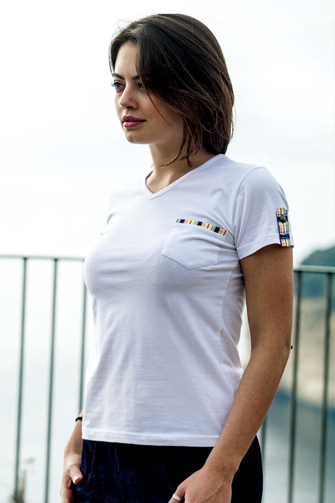 t-shirt manica corta italiana donna